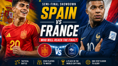 Spain vs France FIFA World Cup 2026 semi-final preview showing both national teams before the decisive clash.