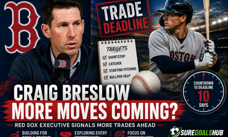 Craig Breslow discusses the Boston Red Sox trade deadline plans after acquiring Curtis Mead.